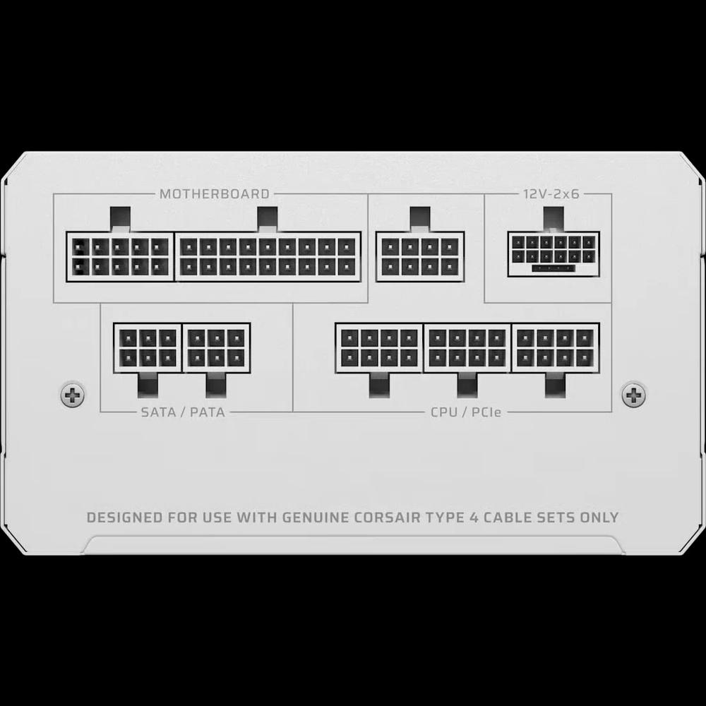 Corsair RM1000e 1000W Cybenetics Platinum полностью модульный блок питания - White 4