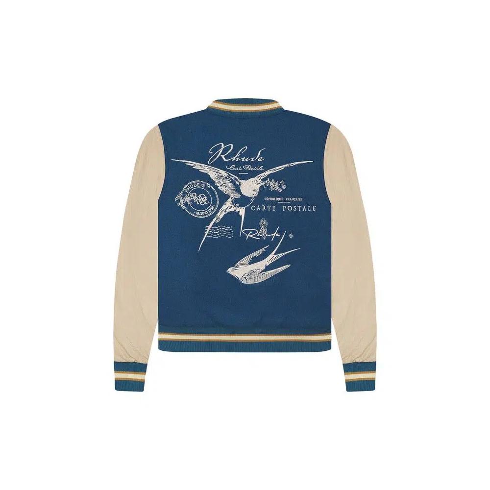 Варсити-куртки Rhude Sparrow Varsity Jacket 'Slate/Creme' 2