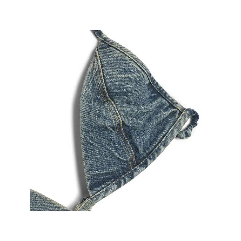 Укороченные топы Rick Owens DRKSHDW Denim Bra Top 'Washed Indigo' 3