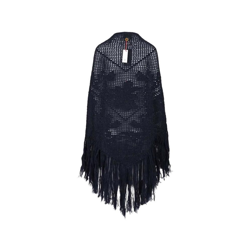 Шарф Coperta Peonia в технике кроше с бахромой 2