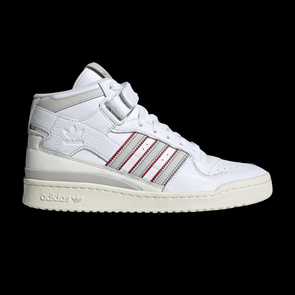 Кроссовки Adidas Forum Mid 'White Grey Red' 1