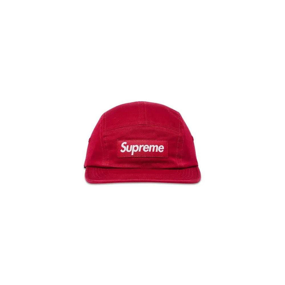 Кепки Supreme Washed Chino Twill Camp Cap «Red» 1