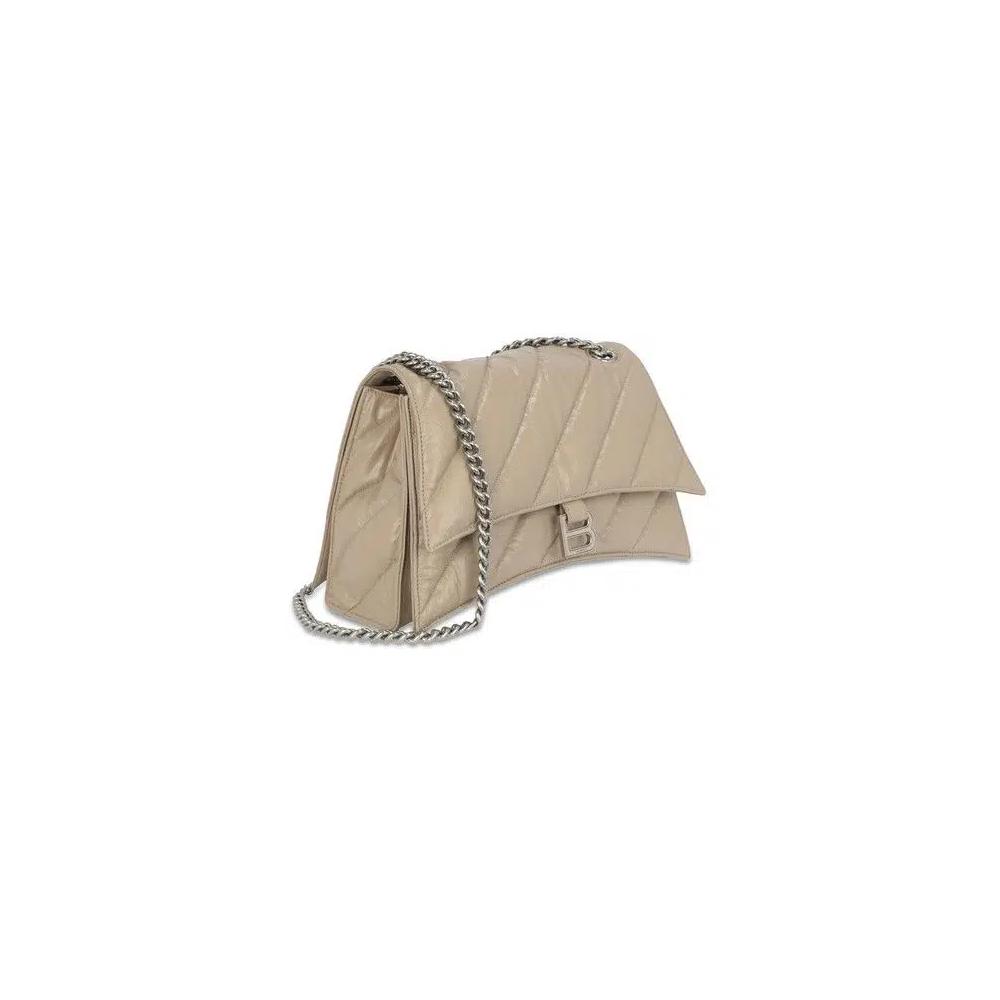 Сумки через плечо Balenciaga Crush Quilted Chain Shoulder Bag 'Таупе' 3