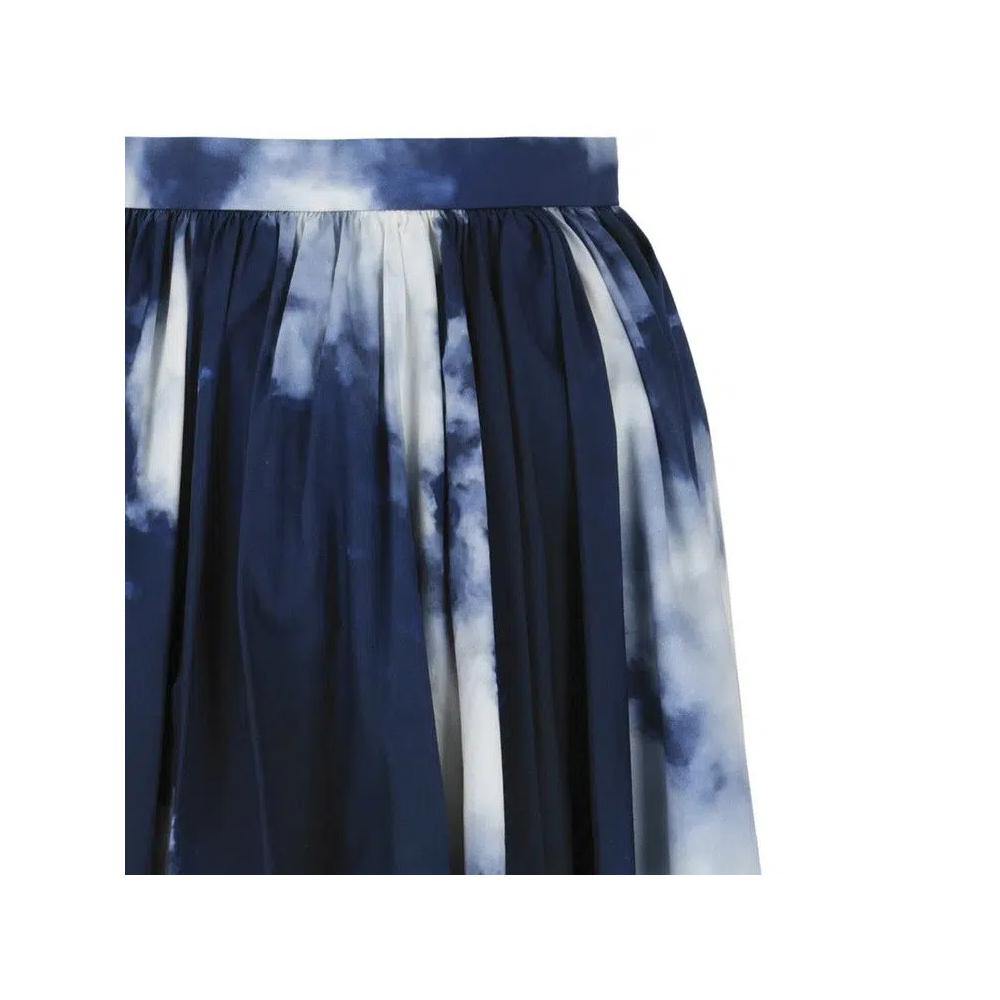 Юбки Alexander McQueen Cloud Print A-Line Skirt 'Blue/White' 3