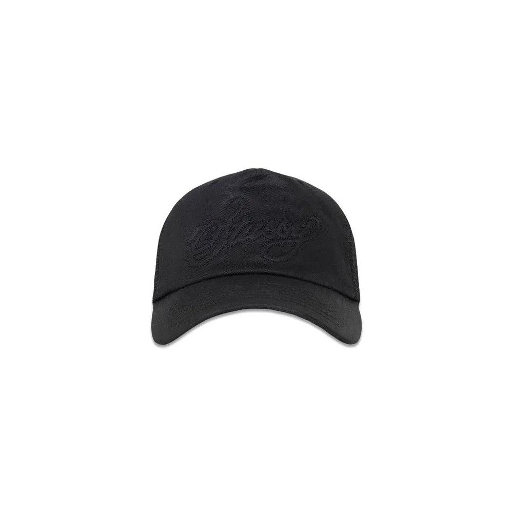 Кепка Stussy Cursive Stitch Trucker Hat 'Черный' 1