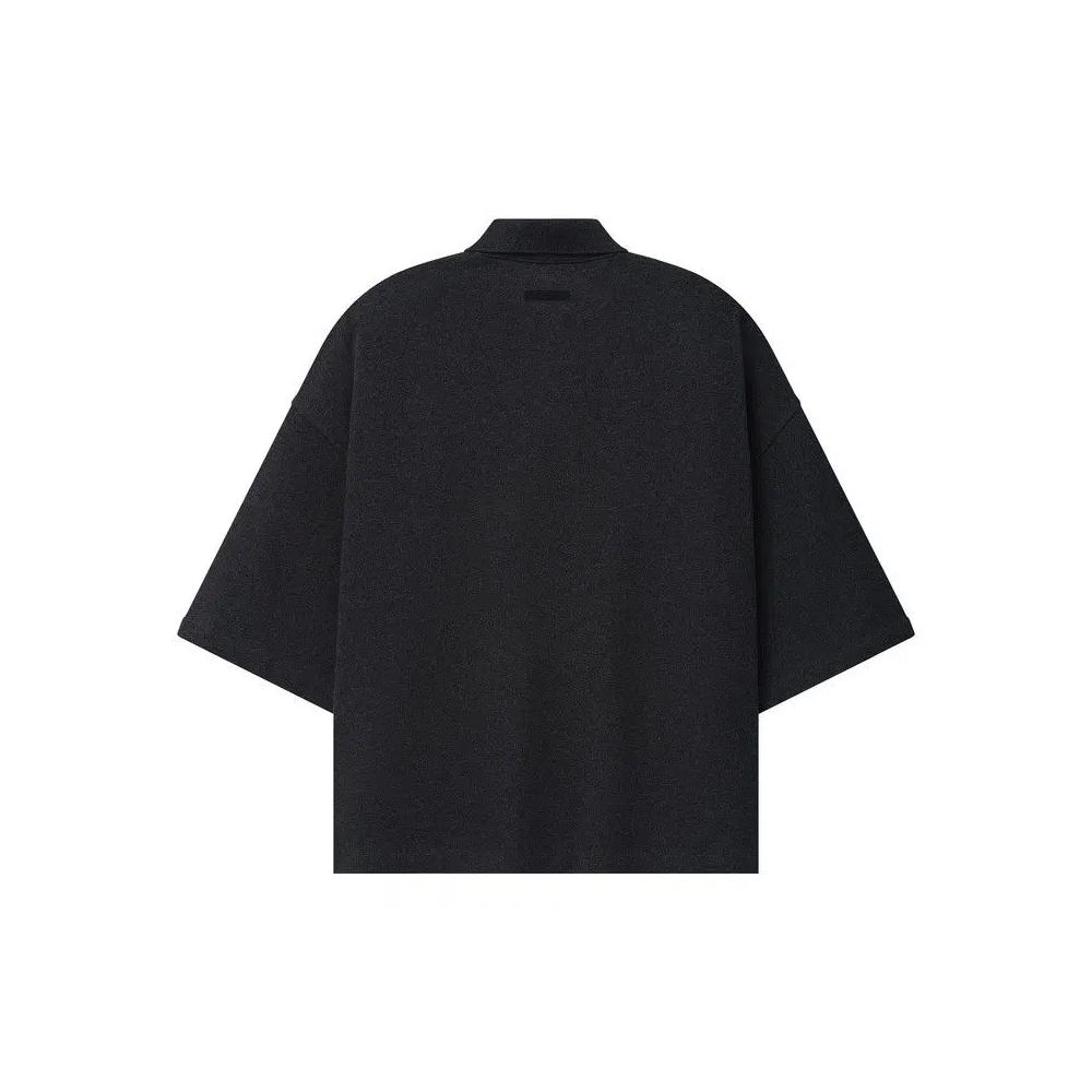 Polos Fear of God Essentials Cropped Panelled Polo 'Железный серый хизер/Тюлений хизер' 2