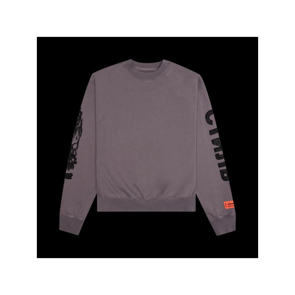 Свитера Heron Preston Flaming Skull Crewneck «Grey/Black» 1