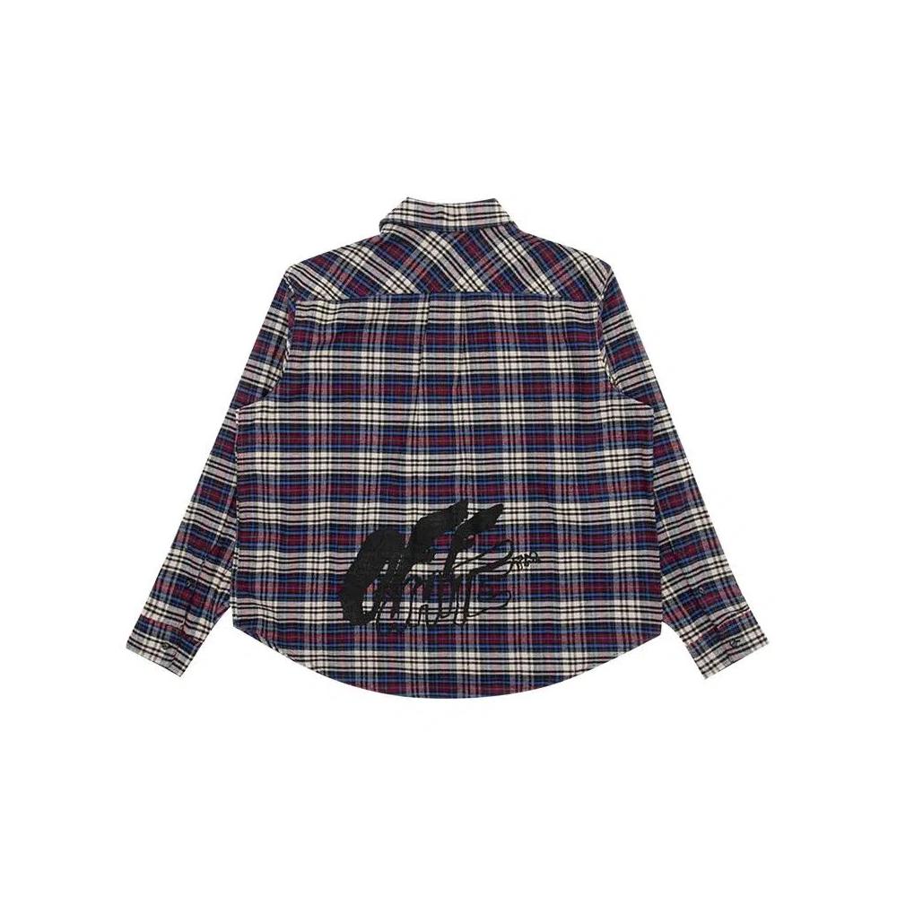 Фланелевая рубашка Flannels Off-White в клетку «Синий / Черный» 2