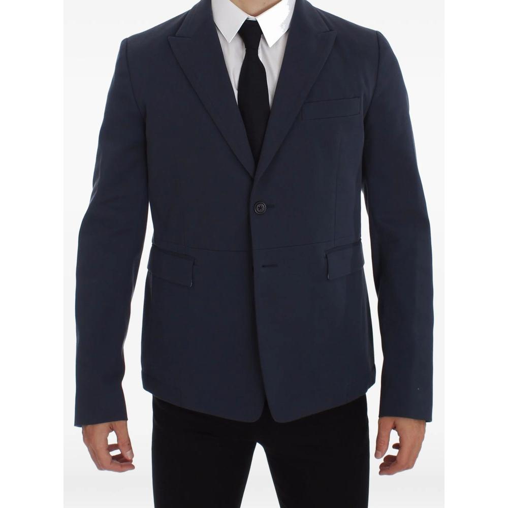 single-breasted cotton blazer 1