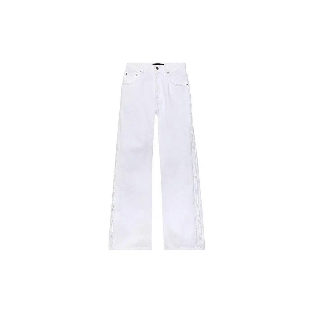 Джинсы PURPLE BRAND Wide Side Cut Out 'White' 1