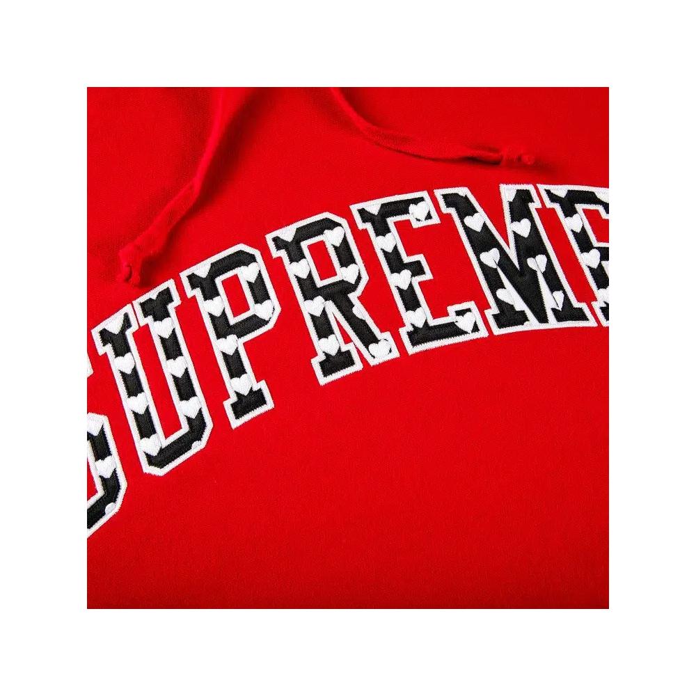 Толстовка с капюшоном Supreme Hearts Arc Hooded Sweatshirt 'Red' 2