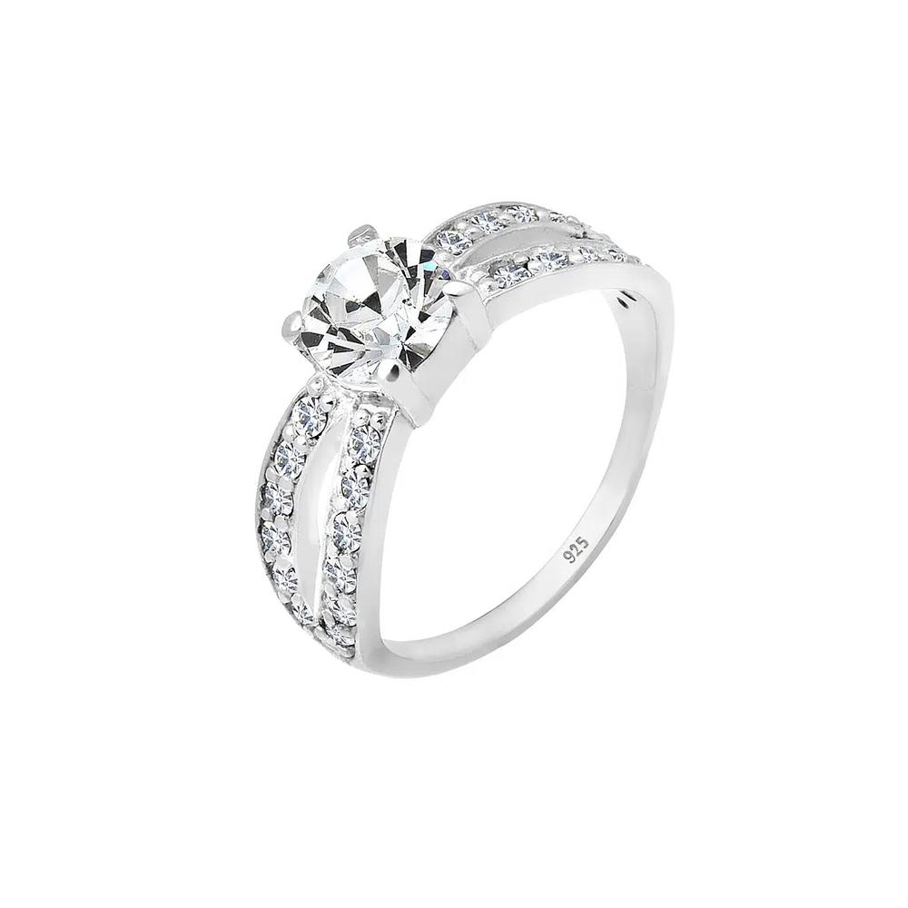 Swarovski® Гламурное кольцо-солитер – 925 серебро 1
