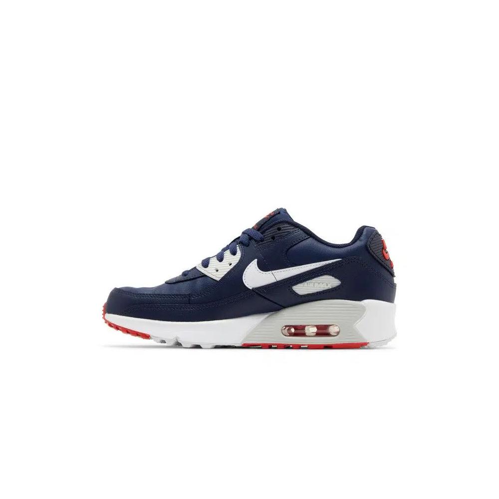 Кроссовки Nike Air Max 90 Leather GS 'Obsidian Track Red' 3
