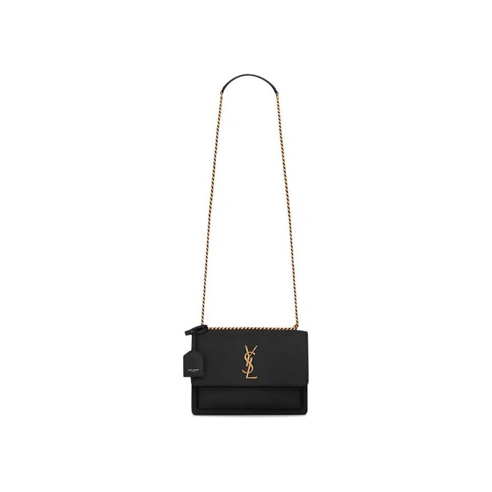 Сумки через плечо Saint Laurent Sunset Medium Chain Bag 'Черный' 1