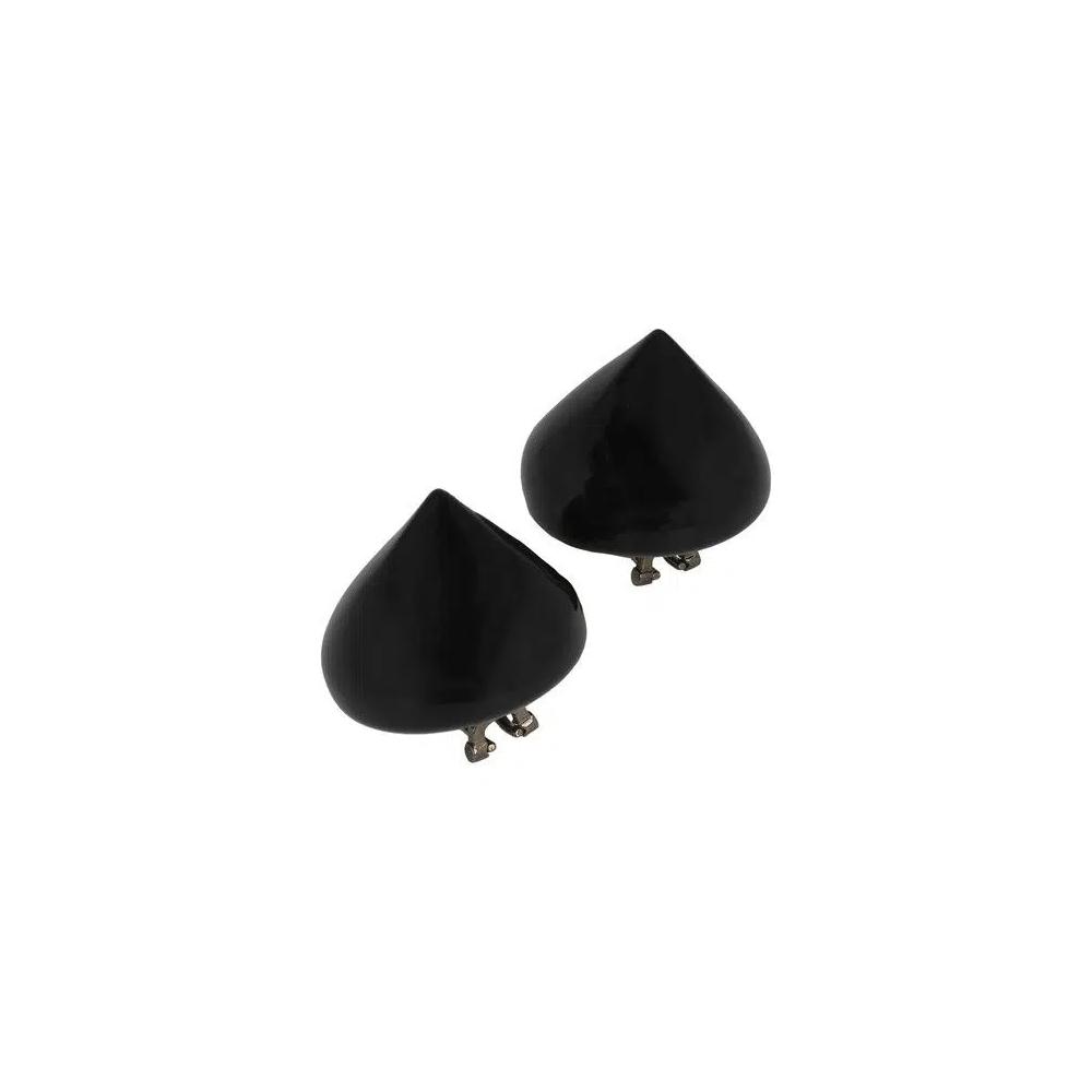 Крупные скульптурные серьги-клипсы Ferragamo 'Black' 1