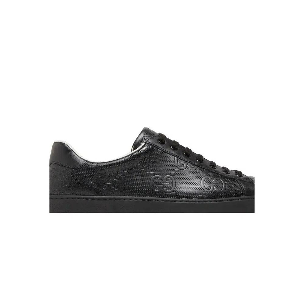 Кроссовки Gucci Ace 'GG Embossed - Чёрный' 2
