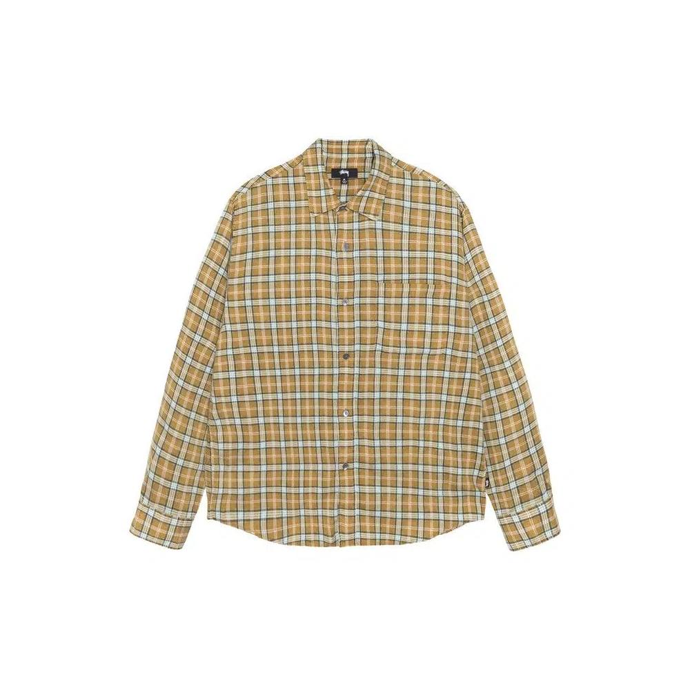 Рубашки на пуговицах Stussy Matthew Shirt Printed Plaid 'Gold' 1