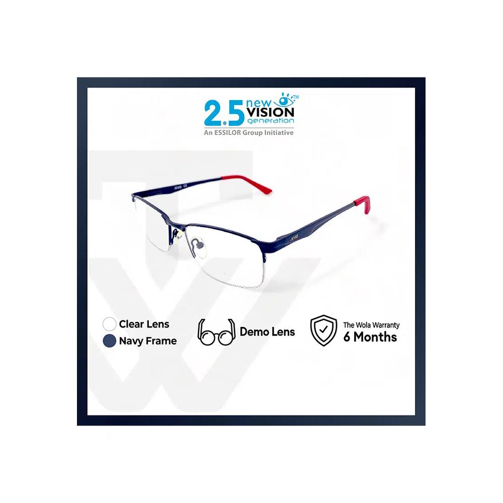 OPH Мужская прямоугольная оправа Navy Metal Optical Frame с демонстрационными линзами OPHSC1540210 2