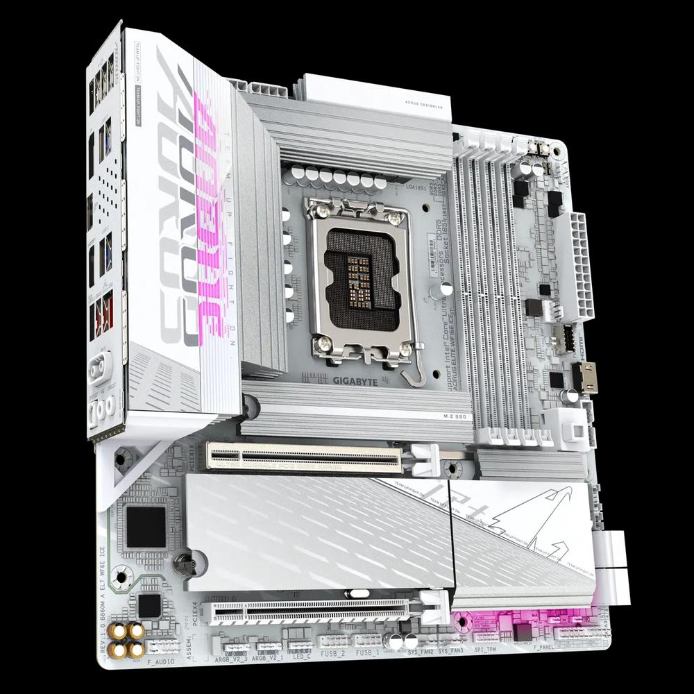 GIGABYTE B860M AORUS ELITE WiFi 6E ICE Micro-ATX белая материнская плата (DDR5) 3