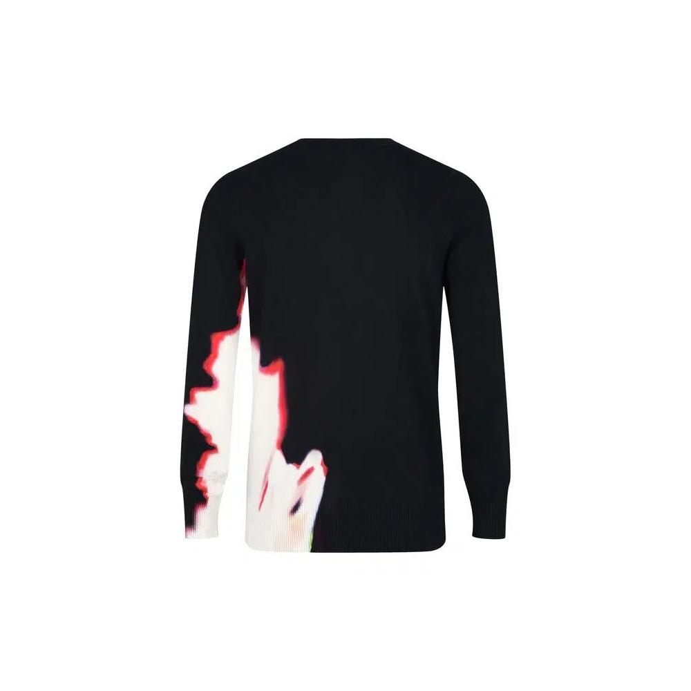 Свитеры Alexander McQueen Solarized Flower-Print Pullover Sweater 'Black/Red/Ivory/Blue' 2
