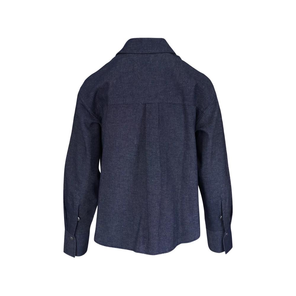 Укороченная рубашка с нагрудными карманами 2