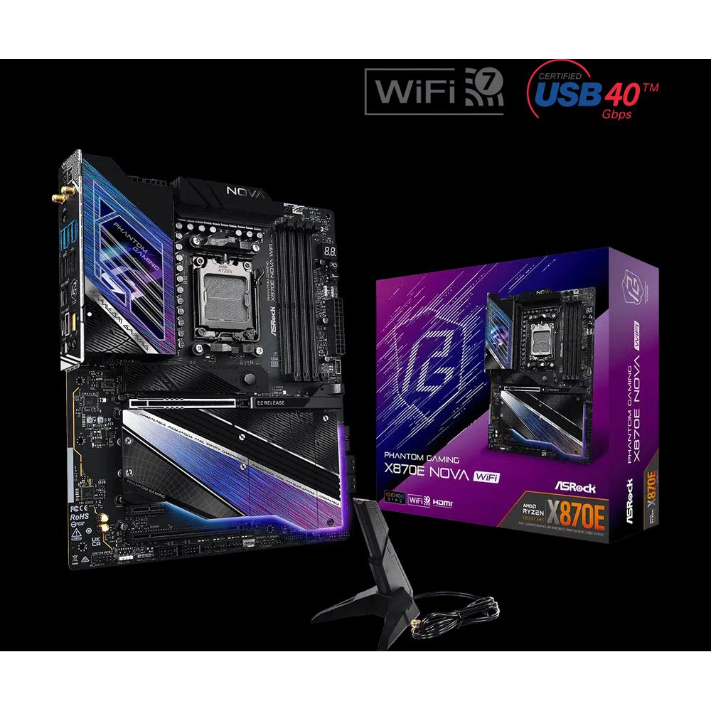 ASRock PHANTOM GAMING X870E Nova WiFi ATX материнская плата (DDR5) 1