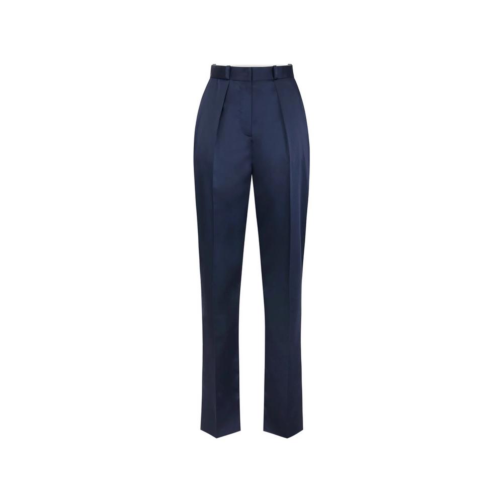 stretch satin trousers 1