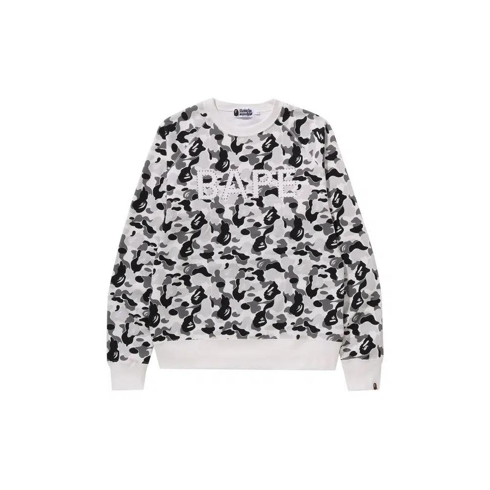 Свитер BAPE ABC Camo Crystal Stone Crewneck 'Grey' 1