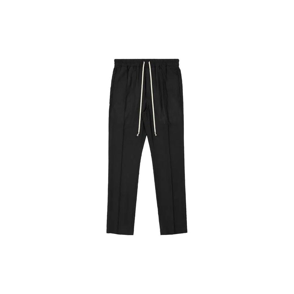 Низ Rick Owens длинные брюки слим с завязками 'Black' 1