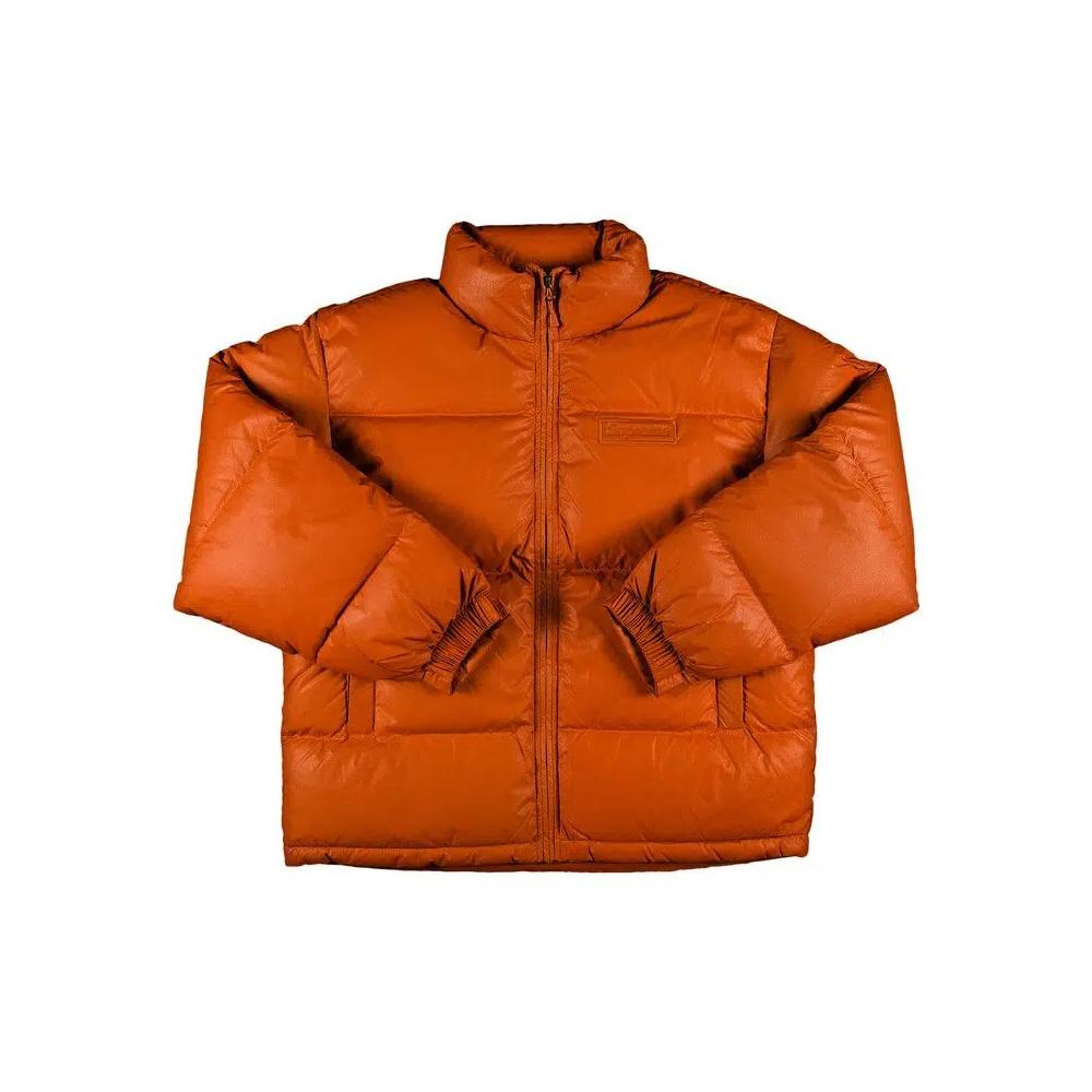 Пуховики Supreme Reflective Speckled Down Jacket «Orange» 1