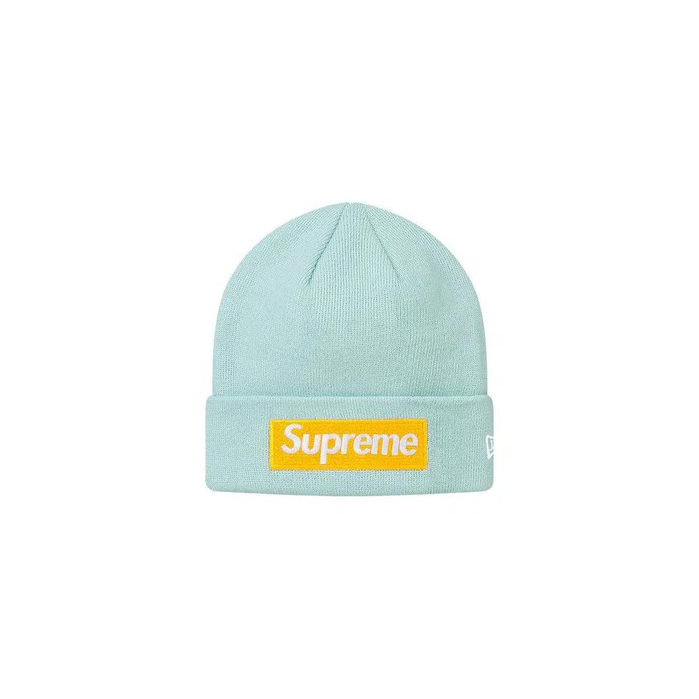 Шапки-бини Supreme New Era Box Logo Beanie 'Ледяной синий' 1