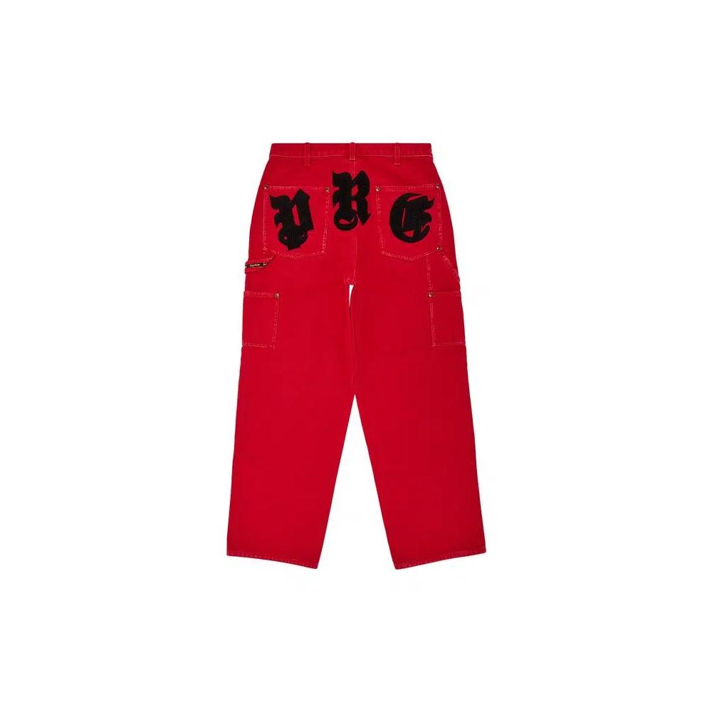 Брюки Supreme Old English Canvas Double Knee Painter Pant 'Red' 2