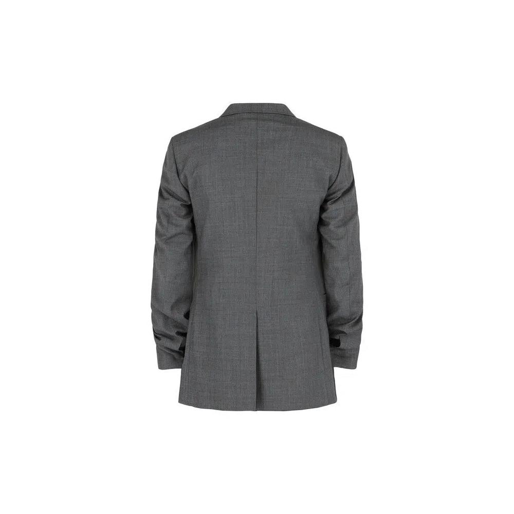 Пиджаки Givenchy Slim-Fit Metal Bar Structured Blazer «Средне-серый» 2