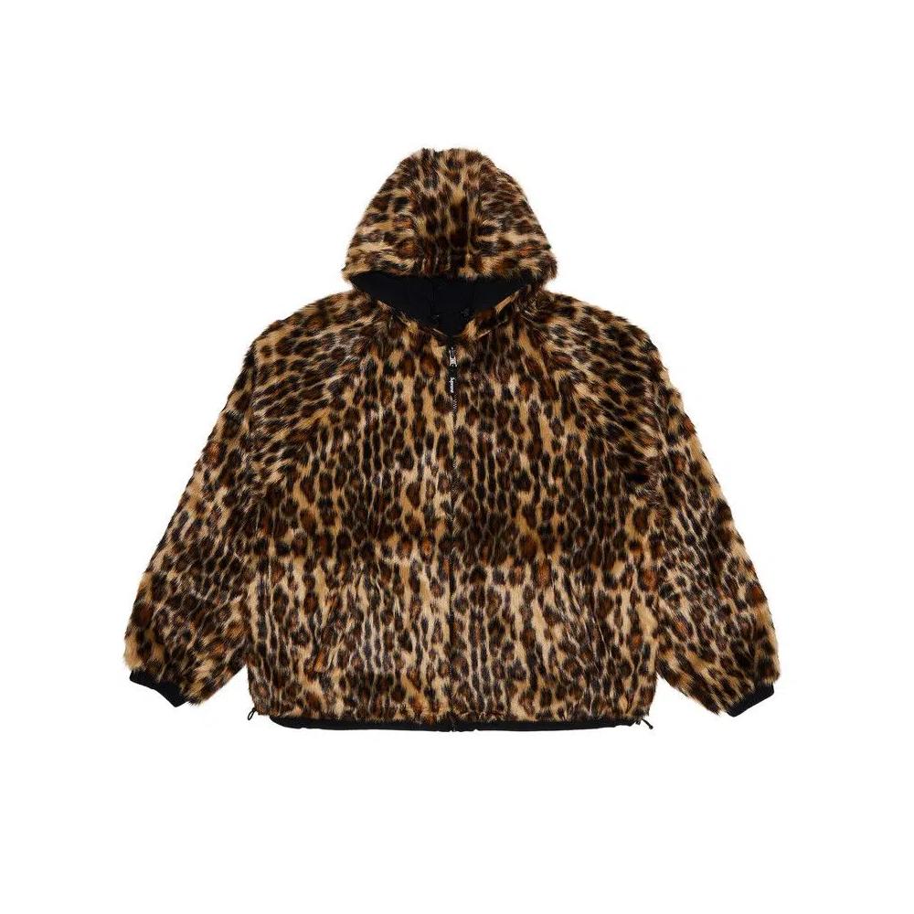 Трековые куртки Supreme Faux Fur Reversible Hooded Track Jacket 'Черный' 4