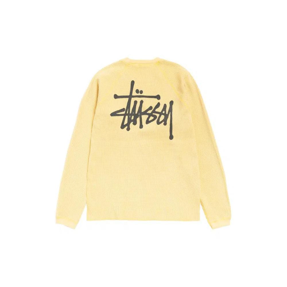 Футболки с длинным рукавом Stussy Basic Stüssy Thermal 'Pale Yellow' 2