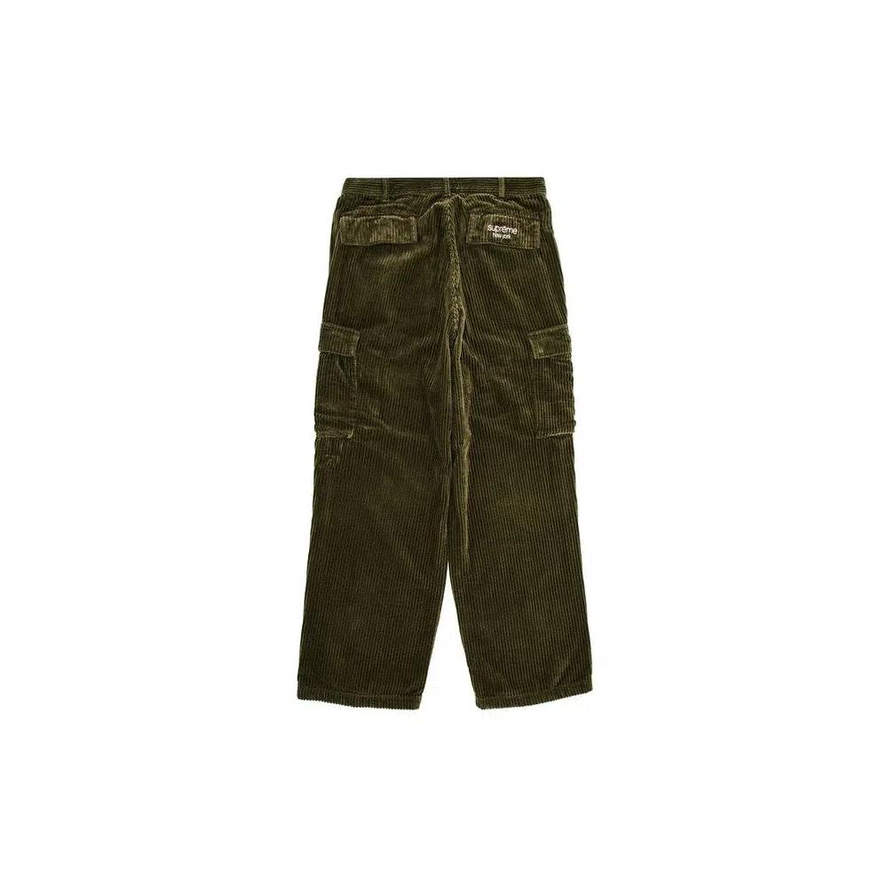 Карго-брюки Supreme Wide Wale Corduroy Cargo Pant 'Оливковый' 2