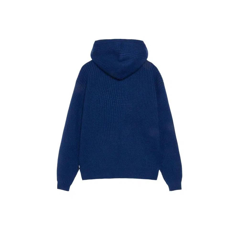 Кофты на молнии Stussy Waffle Cashmere Zip Hoodie 'Navy' 2