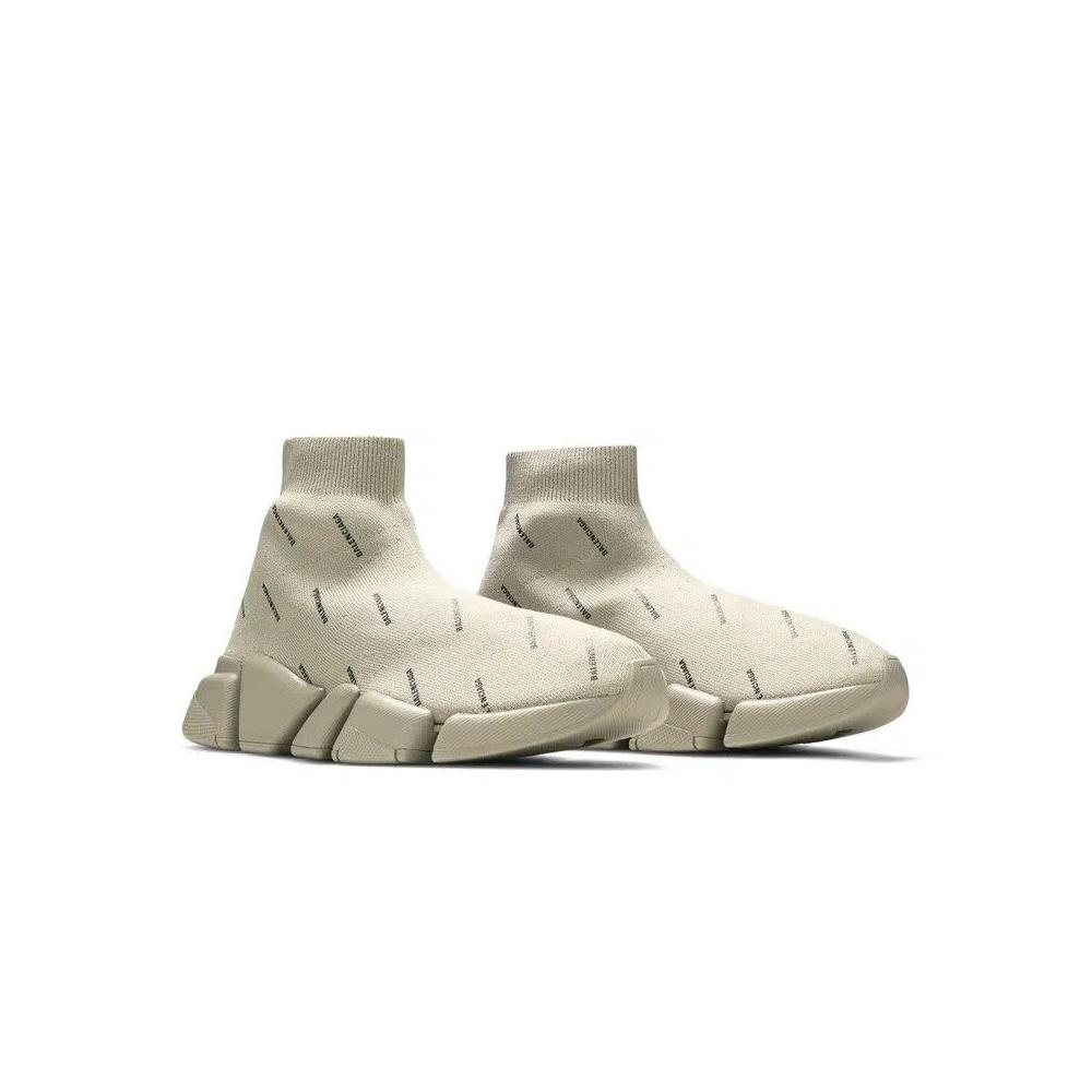 Слипоны Balenciaga Wmns Speed 2.0 Sneaker 'Allover Logo - Sand' 8
