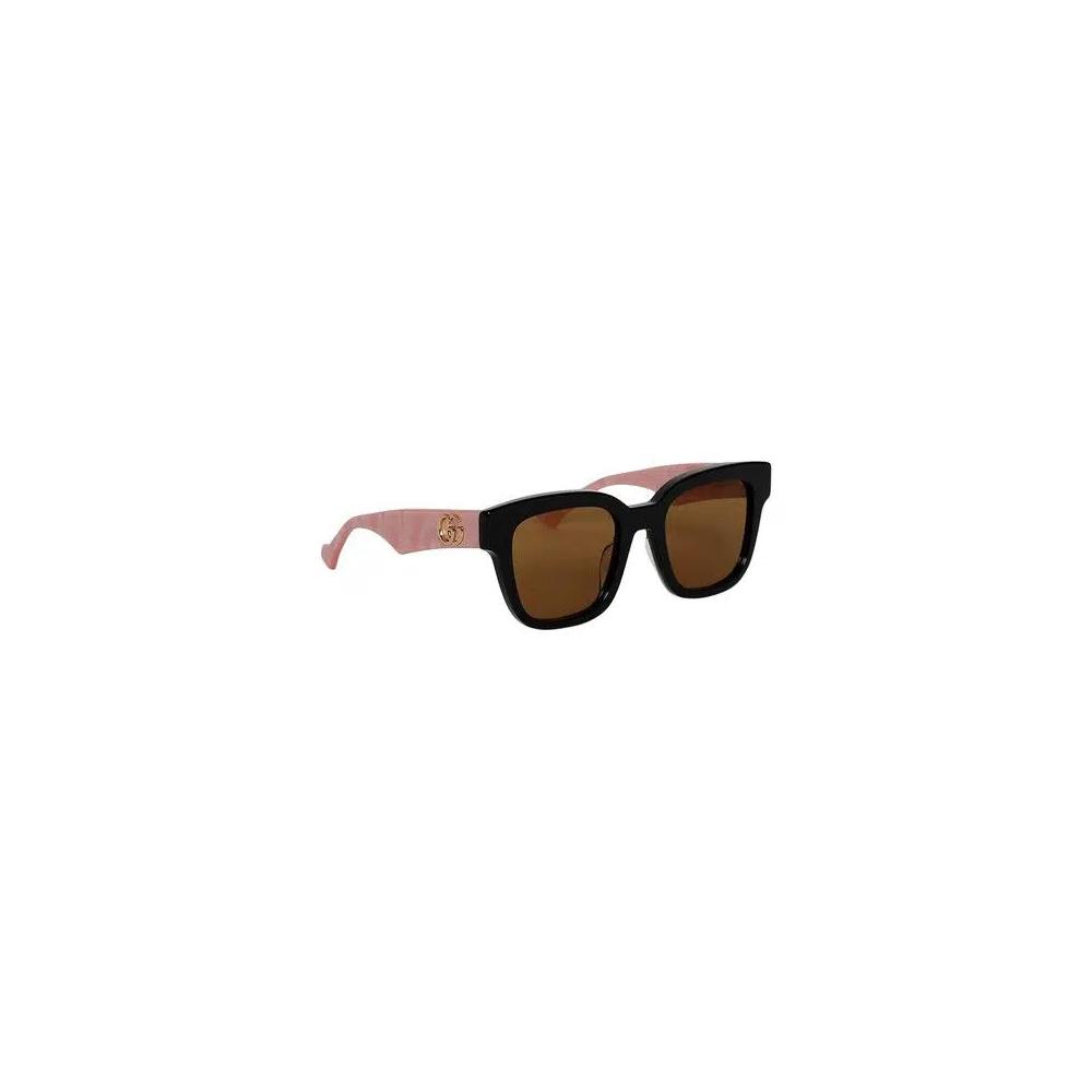 Глянцевые квадратные солнцезащитные очки Gucci «Black» 2