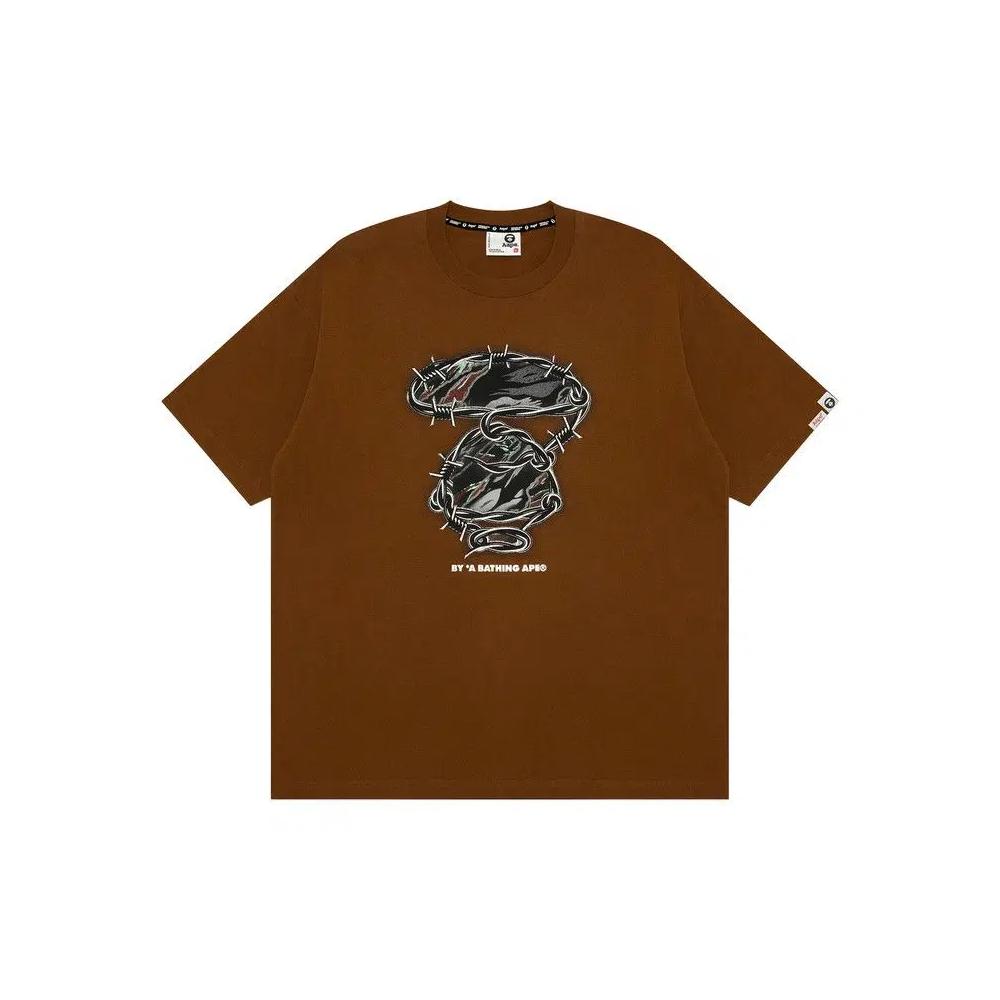 Футболки AAPE Unvs Moonface Main Tee 'Brown/Light' 1