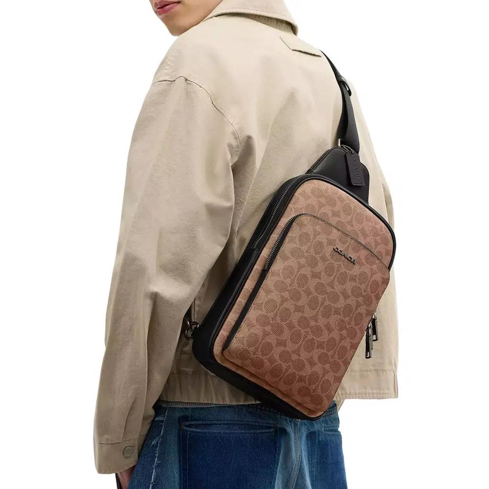 Ethan Pack Сумка в фирменном канвасе - Tan/ Black CZ393 2