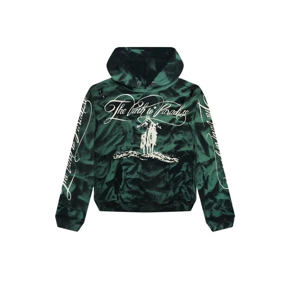 Худи на молнии Hellstar Marble Paradise Hoodie 'Green/Black' 1