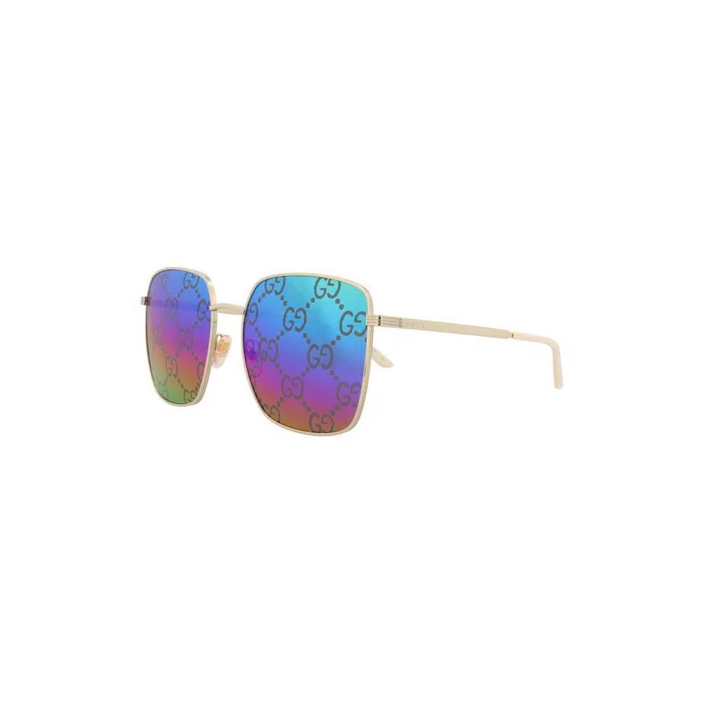 Gucci Square Frame Metal Sunglasses 'Золотой/Мультиколор' 3