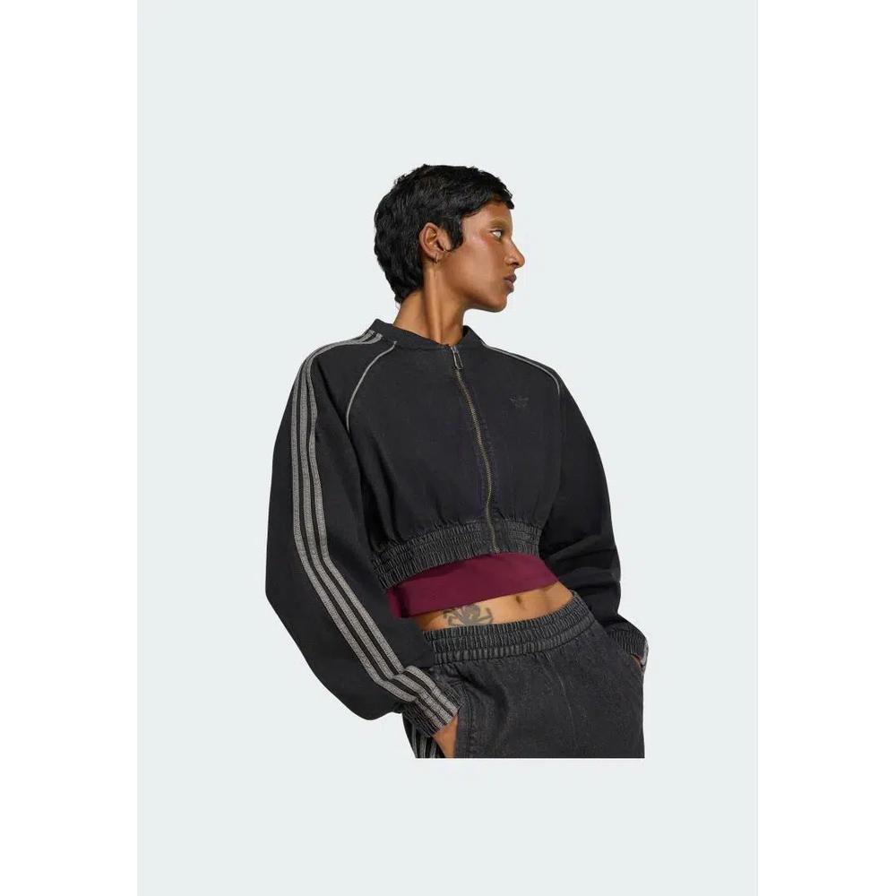 Джинсовая куртка Lifestyle SST DENIM TRACKTOP для женщин, черная, KS9216 7