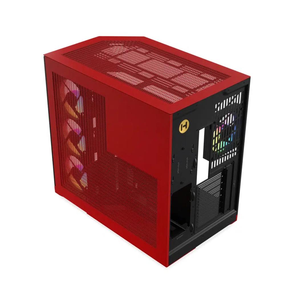 HYTE Y50 RGB ATX корпус - Черно-красный 6