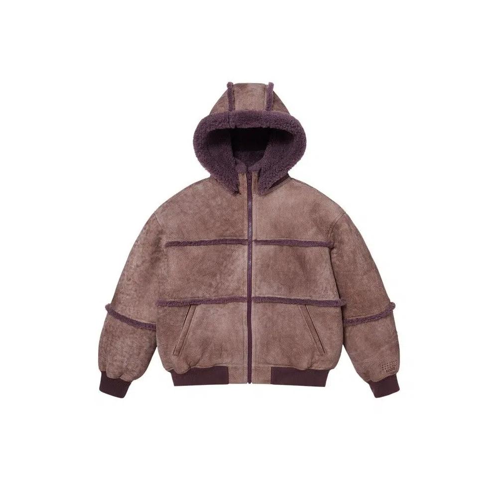 Бомберы Supreme x MM6 Maison Margiela Hooded Shearling Bomber Jacket 'Purple' 1