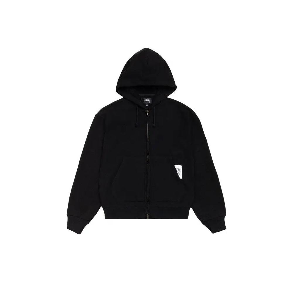 Худи Stussy Patch Zip Knit Hoodie 'Черный' 1