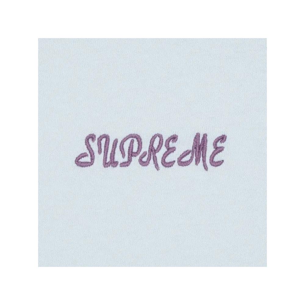 Футболки Supreme Washed Script Short-Sleeve Top 'Светло-Синий' 2