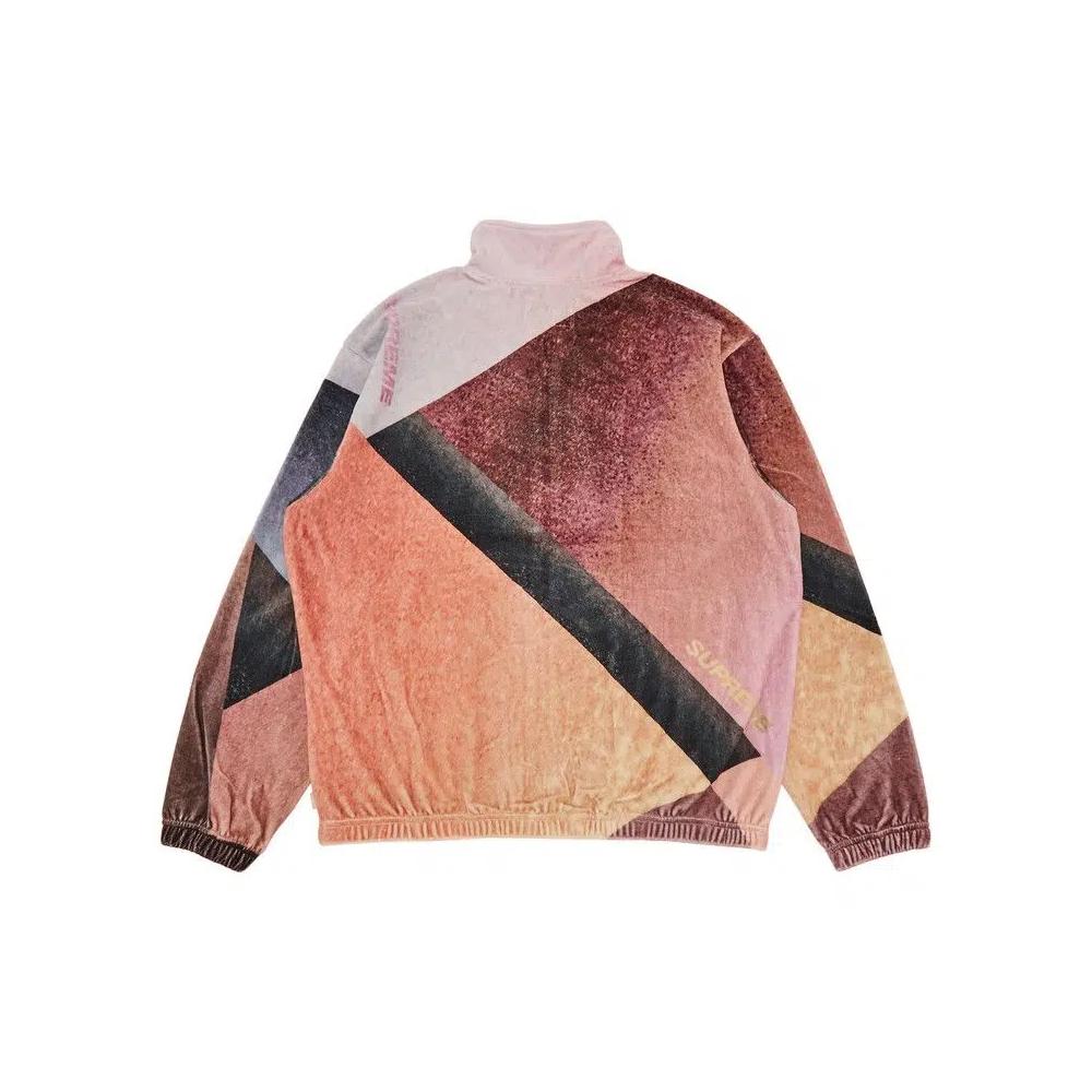 Куртка Supreme Geo Velour Track Jacket 'Pink' 2