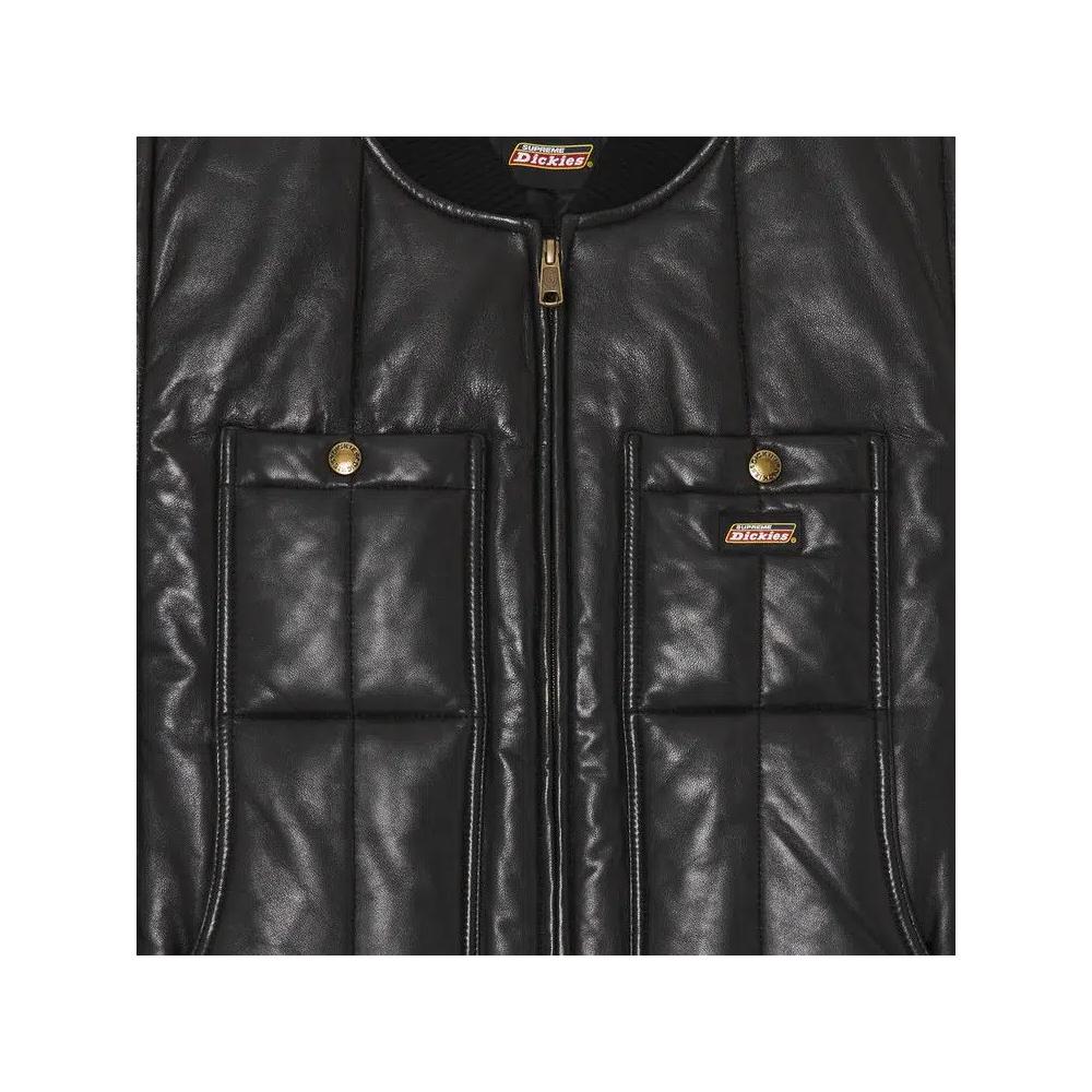 Жилеты Supreme x Dickies Leather Work Vest 'Черный' 3